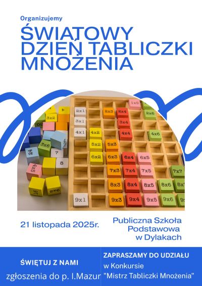 Plakat - Światowy Dzień Tabliczki Mnożenia m